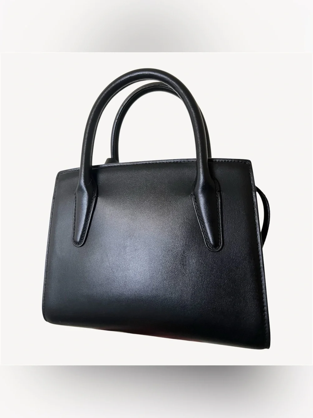 Coach Andrea Carryall Bag CP081 Black Leather Crossbody Satchel Bag - EUC